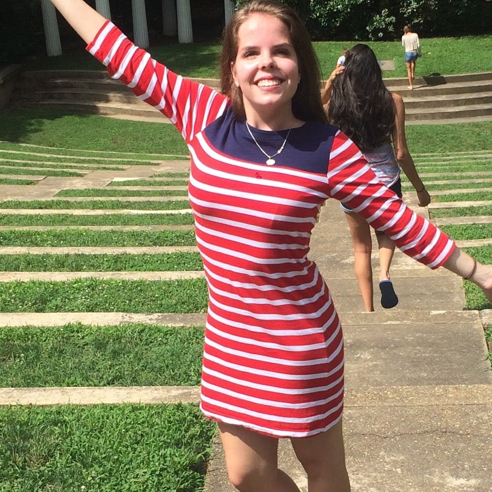 U.S. polo Red white and blue shift dress